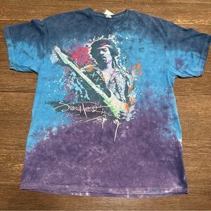 Delta Jimi Hendrix Tie Dye Short Sleeve Classic Rock T Shirt Large